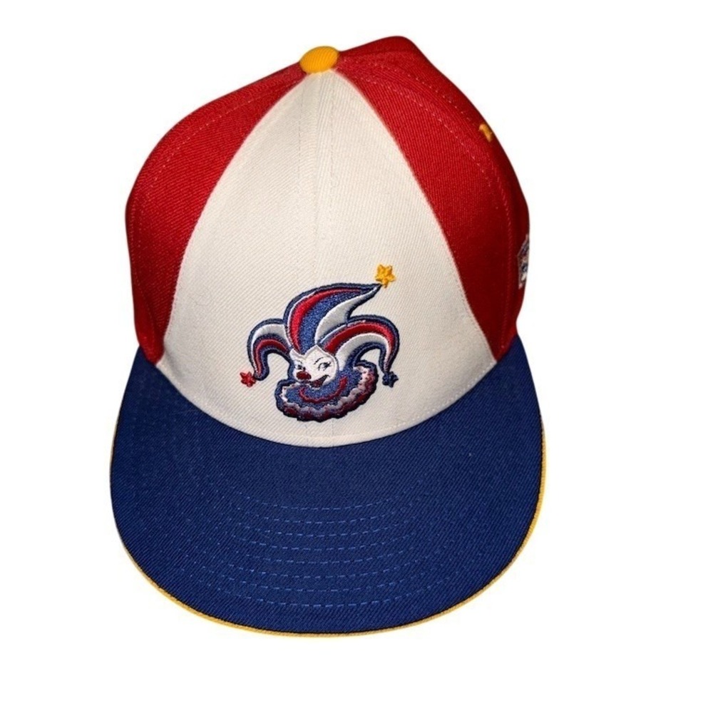 The Game Mimi's Magic Strapback Baseball‎ Cap Hat Embroidered Red White Jester